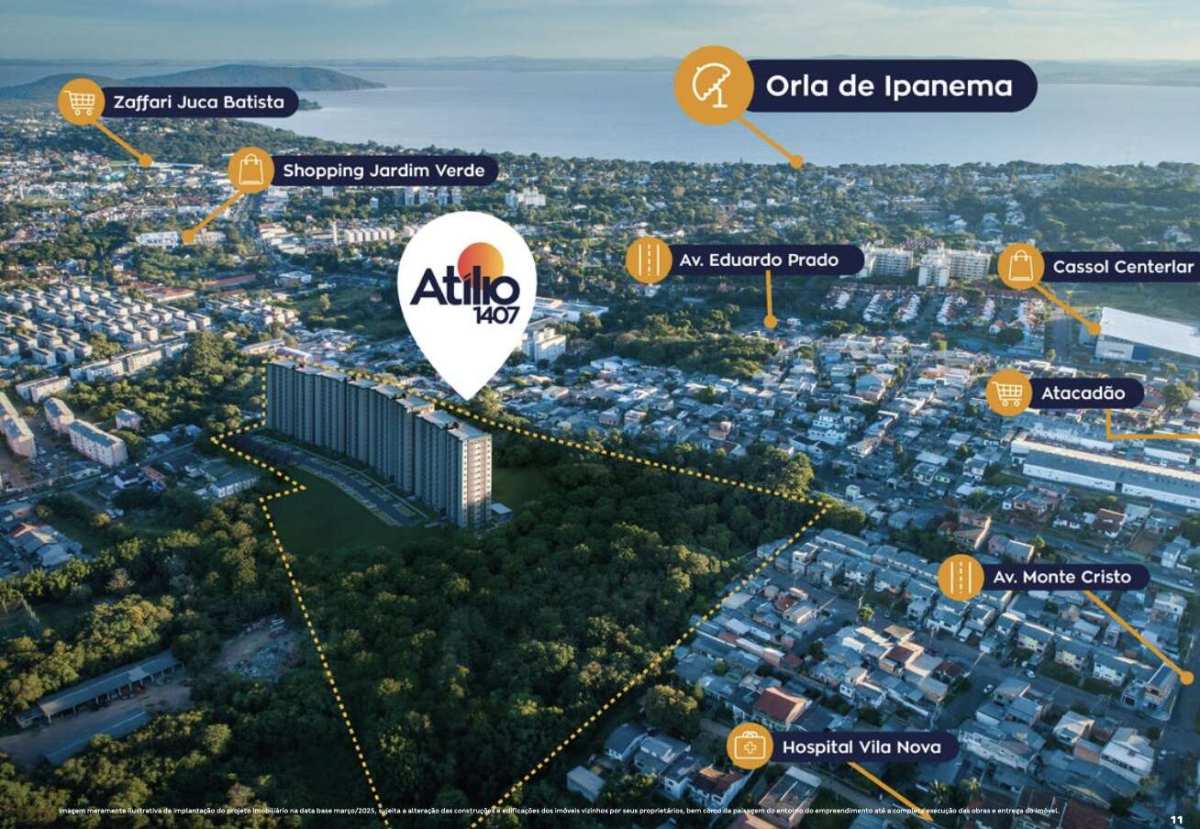  - Apartamento à venda em Porto Alegre, Vila Nova, com 2 quartos, 36m²