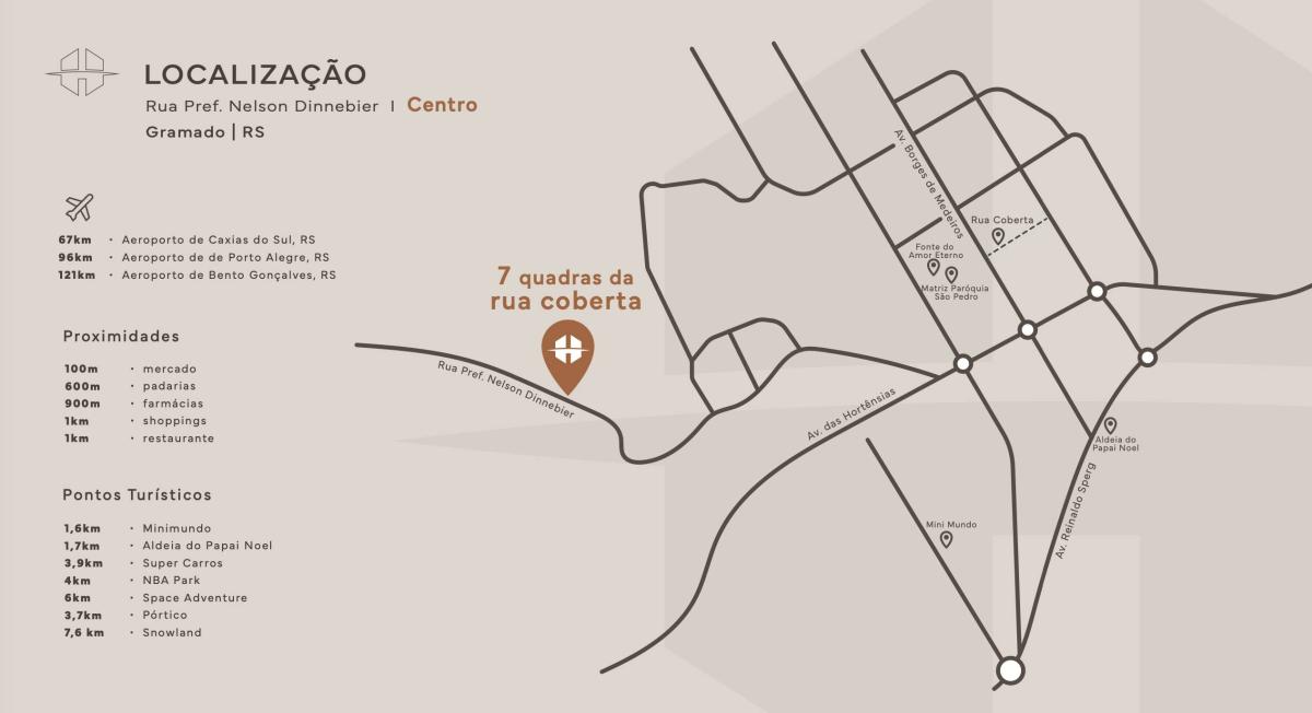  - Apartamento com 2 quartos, 60m², à venda em Gramado, Centro